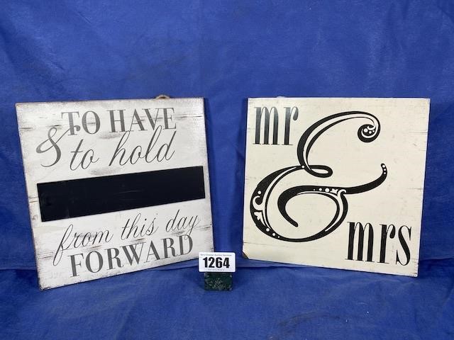 Wood Signs, Mr. & Mrs. & To Have & To Hold,