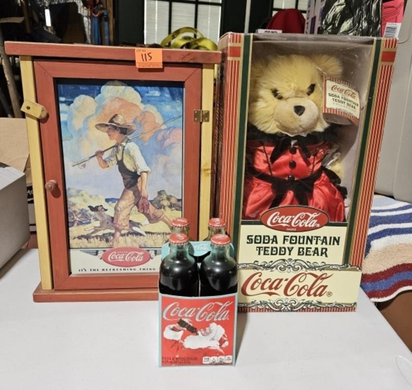 Coca-Cola Wall Cabinet, Bear, Bottles