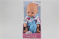 Fully Poseable 9" Bathing Baby Doll W/ Whale