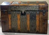 Antique Wooden Chest Trunk with Latches