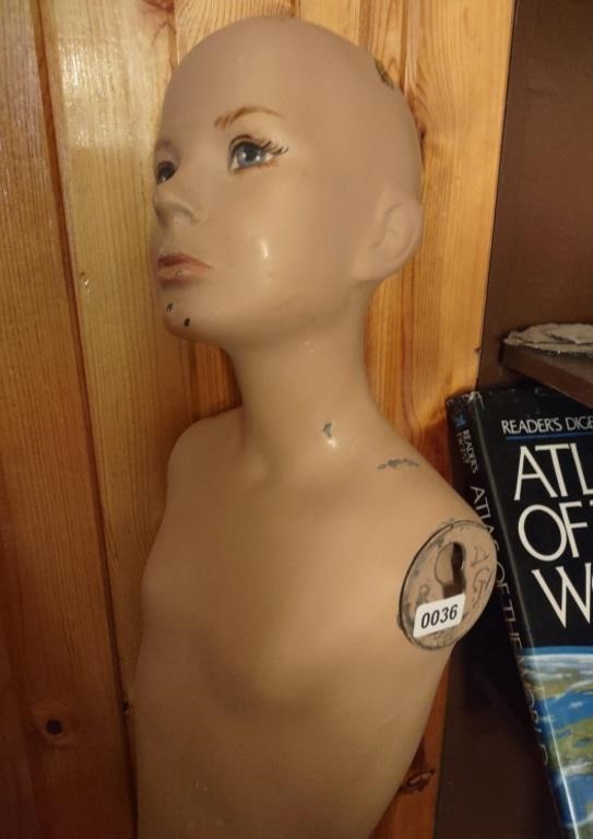 Youth Mannequin, No Arms,  Vintage 54"