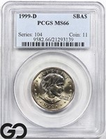 1999-D Susan B Anthony Small Dollar, PCGS MS66