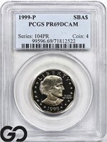 1999-P Susan B Anthony Small Dollar PCGS PR69 DCAM