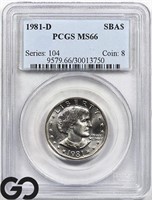 1981-D Susan B Anthony Small Dollar, PCGS MS66