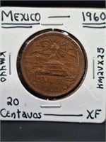 1960 Mexican coin