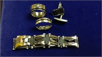 Group a lot of stainless steel jewelry includes