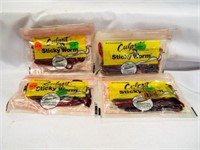 (4) Packages of Culprit Sticky Worm Fishing Worms