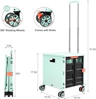 Foldable Utility Cart with Lid 65L Folding