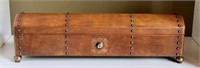 Leather Decorative Box With Tacks - See Desc