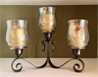 Dark Bronze Finish 3-Light Candelabra