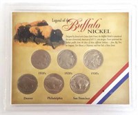 Legend Of The Buffalo Nickle 6-Coin Set