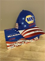 Michael Waltrip car & autographed hat