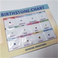 $200  Genuine Gemstone Birthstone Chart