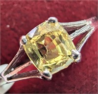 $1200 10K  1.4G Yellow Sapphire(0.6ct) Ring