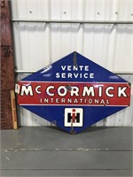 McCormick International enamel sign, 32" x 23.5"