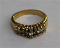 Gold Over Sterling Anniversary Ring