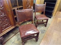 Matching Leather Side Chairs