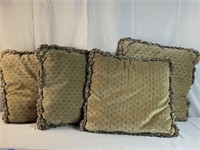 4 Brown Accent Pillows