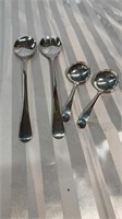 Silver Plated Serving Spoon and Fork. Set of 2