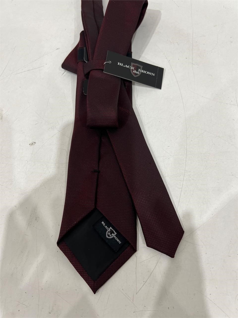 $35 BLACK BROWN 1826 Mens Tie Silk