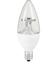 LED C37 CANDELABRA BULB NON-DIMMABLE 8 PACK