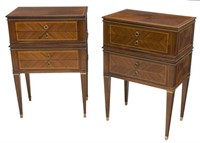 (2) ITALIAN LOUIS XVI STYLE MARQUETRY SIDE TABLES