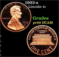 Proof 1993-s Lincoln Cent 1c Grades GEM++ Proof De