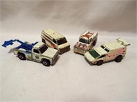 (4) Hot Wheels 1970's Vans & Medic (1) 1990's Tow