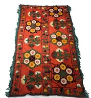 EMBROIDERED SILK SUZANI WALL HANGING