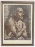 Print of Old Man With Mustache XIV