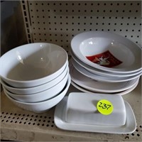 ASSORTED WHITE BOWLS- SOME POTTERY BARN