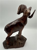 Vtg. Ironwood Bighorn Mountain Sheep Carving