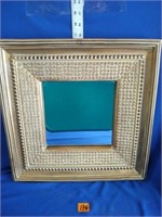 Beaded framed decortive mirror