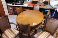 Dining Room Table with (3) Leaves & (6) Chairs (2