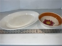 Meat platter and serving dish