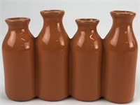 Ashland Orange Ceramic 4 Opening Vase