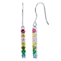 Sterling Silver- Multi Austrian Crystal Earrings