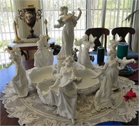 1890-1900 (11) Piece Porcelain Center Figural