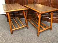 Mid Century Modern Kalp-Son Bamboo Side Tables
