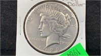 Key 1928 Silver Peace Dollar