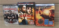 3 Blue-Ray DVD Movies