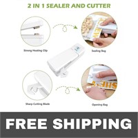 NEW 2-in-1 USB Rechargeable Mini Sealer w/ Cutter