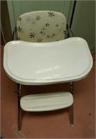 Vintage doll's high chair & small arborite table