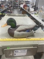 DUCKS UNLIMITED DECOY , SIGNED, SMALL KNICK ON TAL