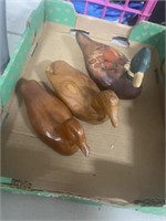 3 WOODEN DUCK DECOYS