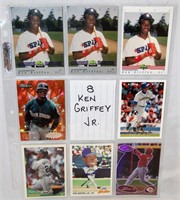 8 Ken Griffey Jr Cards - Minor League Mariners Red