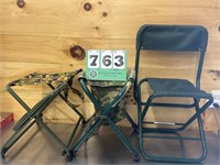 (3) Folding Aluminum Camp Chairs