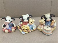 3- 1993 Mary's Moo Moos Figurines