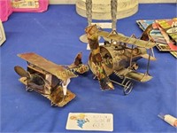 TWO VINTAGE AIRPLANE MUSIC BOXES