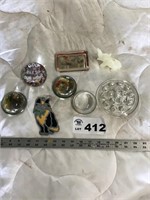 PAPER WEIGHTS, MAGNIFIER, FROG